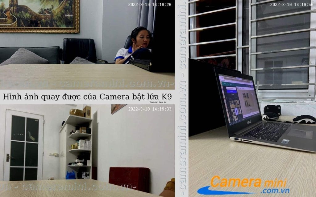 Hình ảnh của camera ngụy trang bật lửa k9