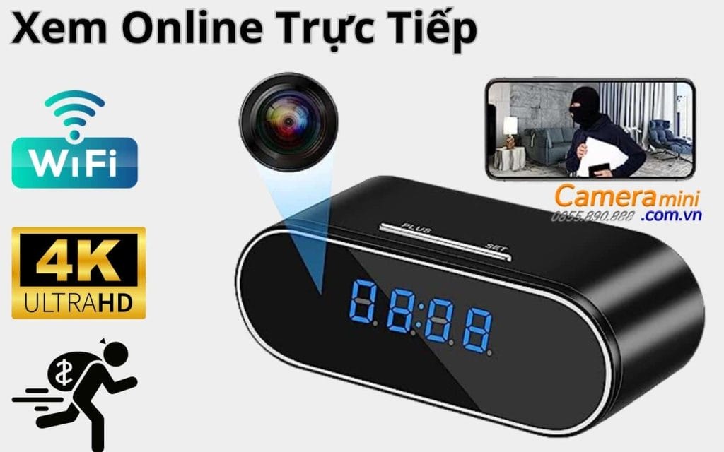 Camera ngụy trang đồng hồ điện tử thông minh và tiết kiệm 17 camera đồng hồ để bàn t9 xem online từ xa