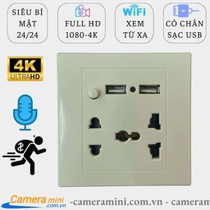 camera ổ điện có chân USB giấu kín