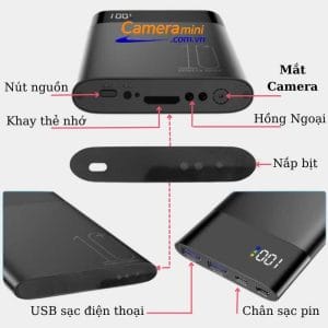 Các chi tiết trên chiếc Camera pin dự phòng H20
