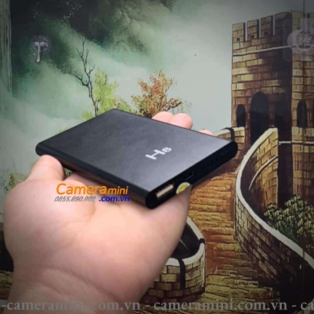 Mặt nghiêng - Camera mini siêu nhỏ sạc dự phòng H8