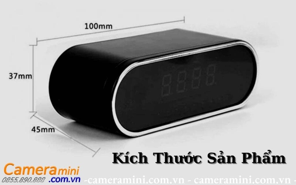 Kích thước Camera ngụy trang đồng hồ để bàn T9
