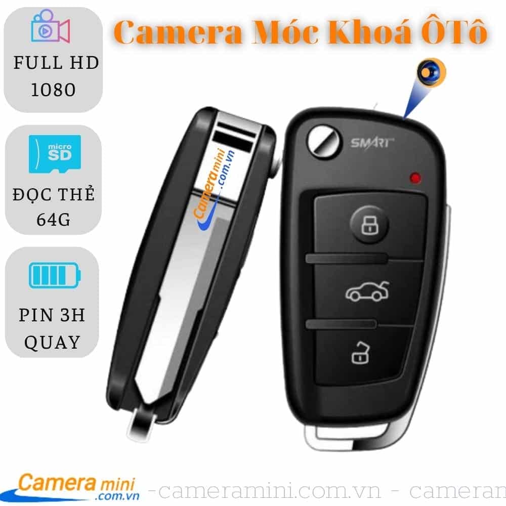 Camera Ngụy Trang Chìa Khoá Ô Tô M2, Video Full HD 1080 1 Camera ngụy trang móc khoá