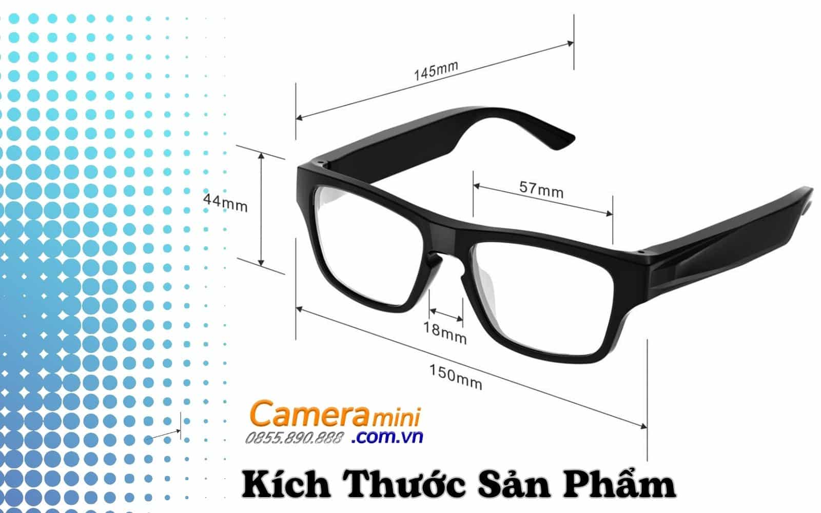 Camera Ngụy Trang Kính Mắt G5s Online, 4k Siêu Nét, Siêu Bền 17 Khích thước của camera mính kính g5s online