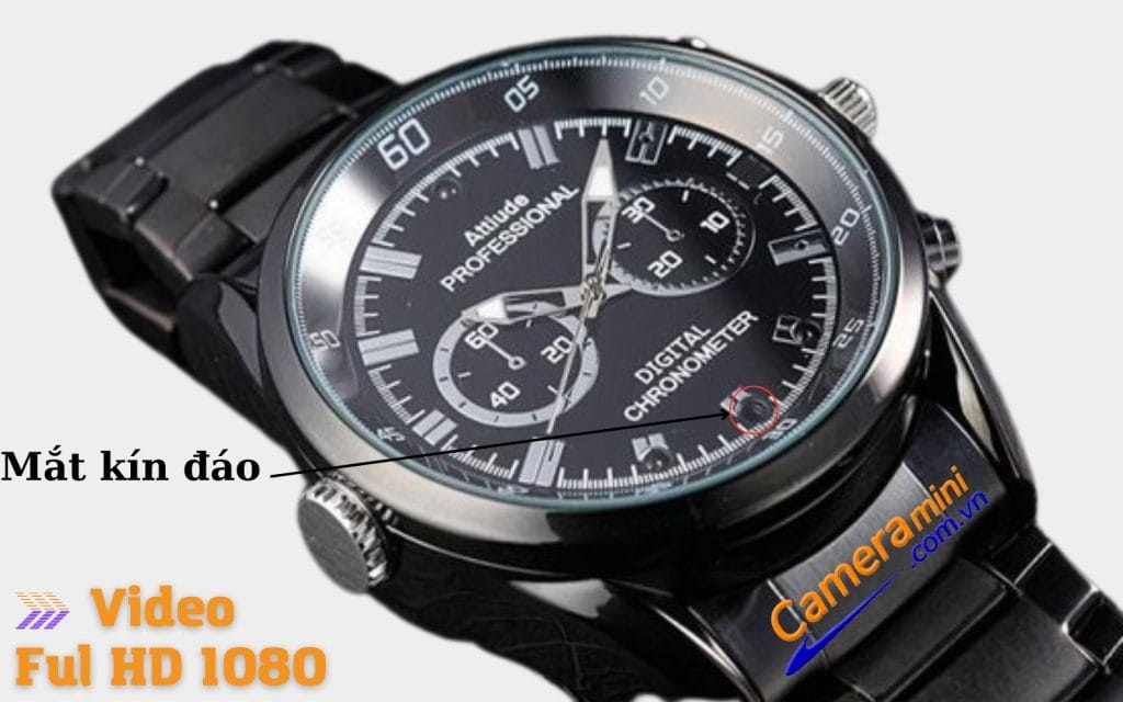 Camera đồng hồ đeo tay w600 với mắt siêu kín đáo