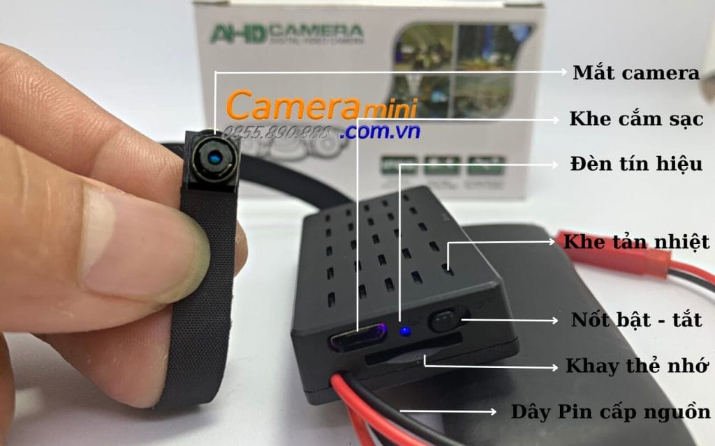 Địa chỉ mua camera mini siêu nhỏ tại quận 9 TP Hồ Chí Minh 29 Các phần chính trên Camera mini ngụy trang v99s
