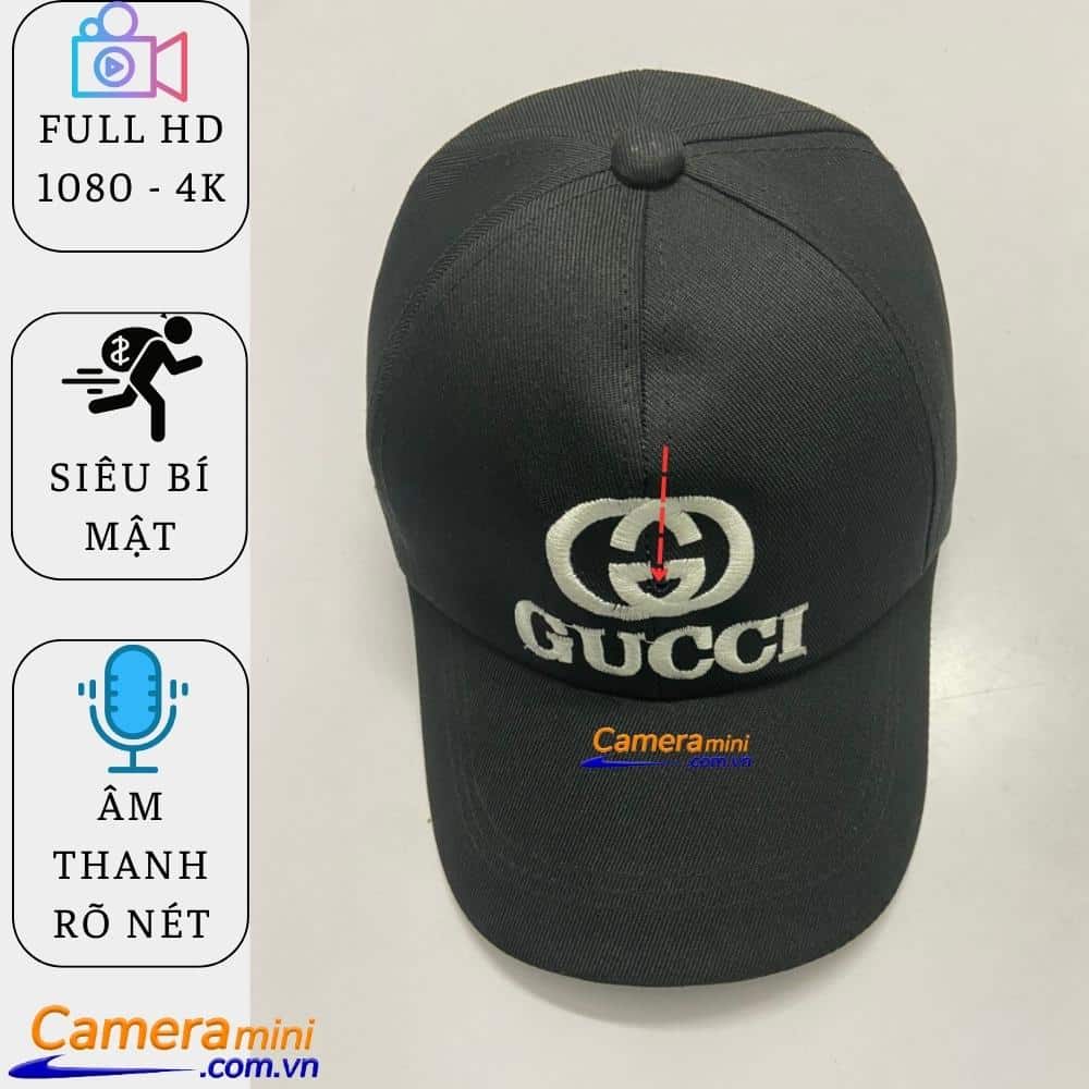 Mua camera mini tại quận 6 TP Hồ Chí Minh 18 Camera mini ngụy trang mang theo mũ Gucci