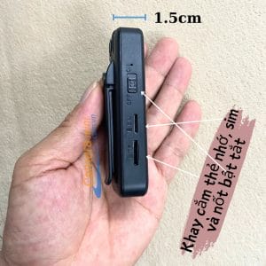 Nốt bật tắt nguồn, khay lắp sim của camera sim 4g zc11