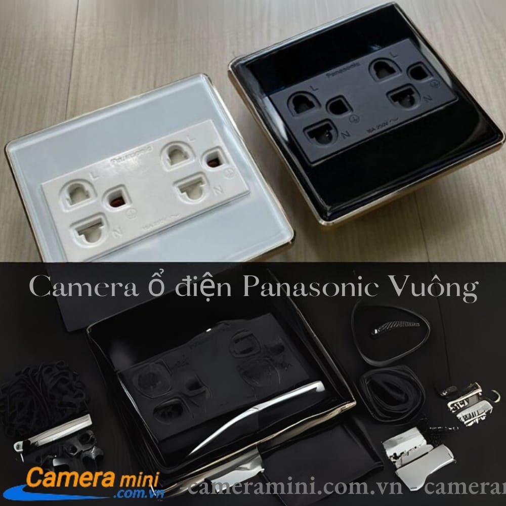 Camera Ổ Điện Vuông Âm Tường, Đầy Đủ Các Mẫu Ổ 13 Camera ổ điện pana
