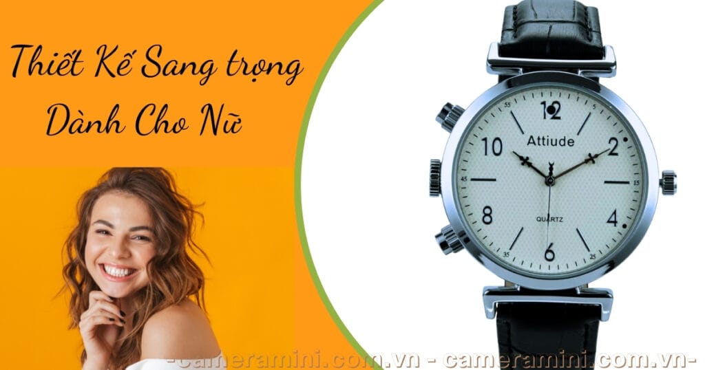 Camera Ngụy Trang Đồng Hồ Đeo Tay Cho Nữ W88T - Siêu Nét 14 Camera dong ho deo tay danh cho nu