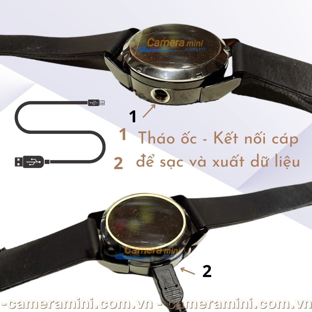 Camera Ngụy Trang Đồng Hồ Đeo Tay W950 - Mới, 2K Cực Nét 14 cach su dung camera dong ho w950