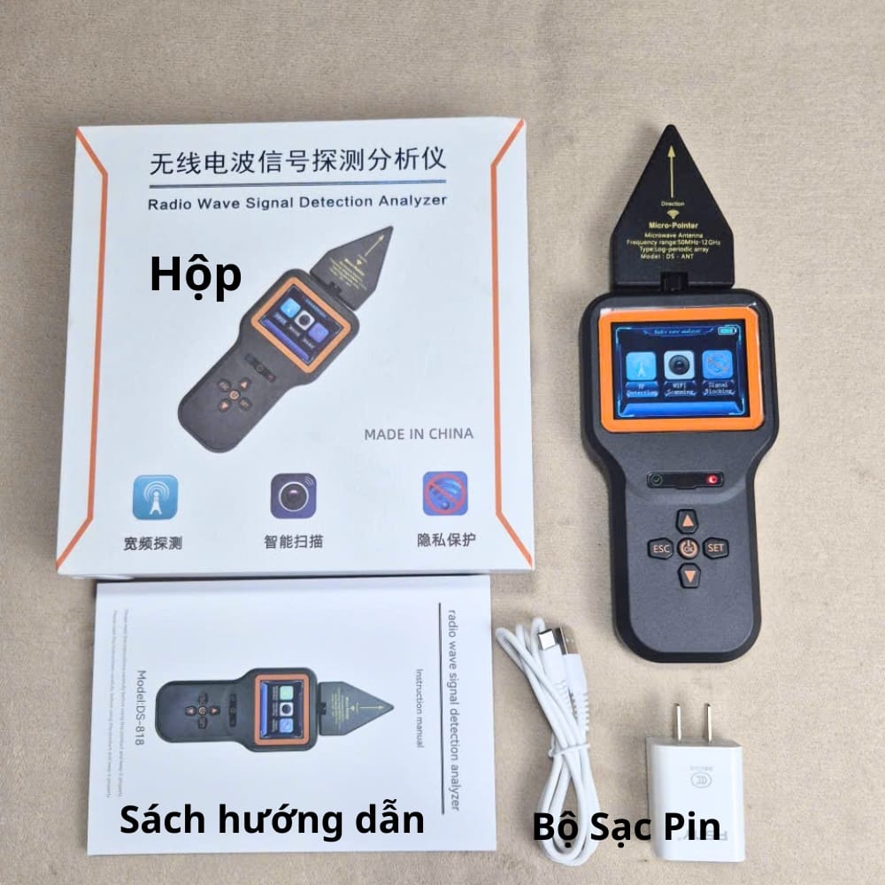 Máy Dò Phát Hiện Camera, Định Vị, Nghe Lén DS-818 Cao Cấp 6 Máy Dò Phát Hiện Camera, Định Vị, Nghe Lén DS-818 Cao Cấp - Ảnh 6