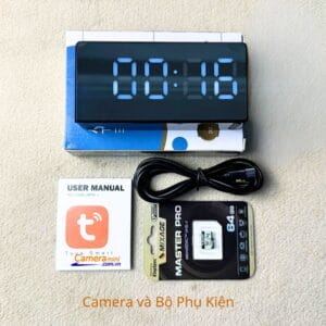 Camera đồng hồ bàn T23 pro và phụ kiện đi kèm